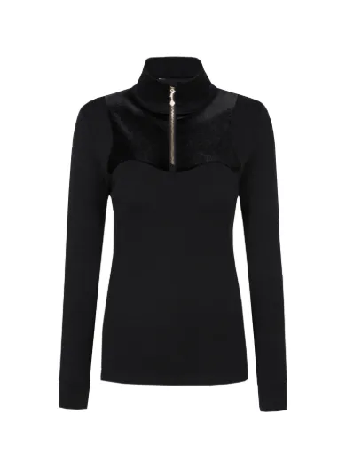 Bilde av WoolLand Sirdal woman top Sort